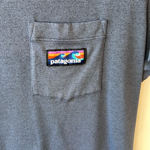 Patagonia Men’s Boardshort Label Pocket Responsibili Short Sleeve Tee M - Picture 4 of 7